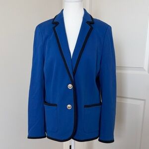 Talbots Royal Blue Blazer with Black Accents